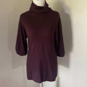 Burgundy 3/4 Sleeve Sweater